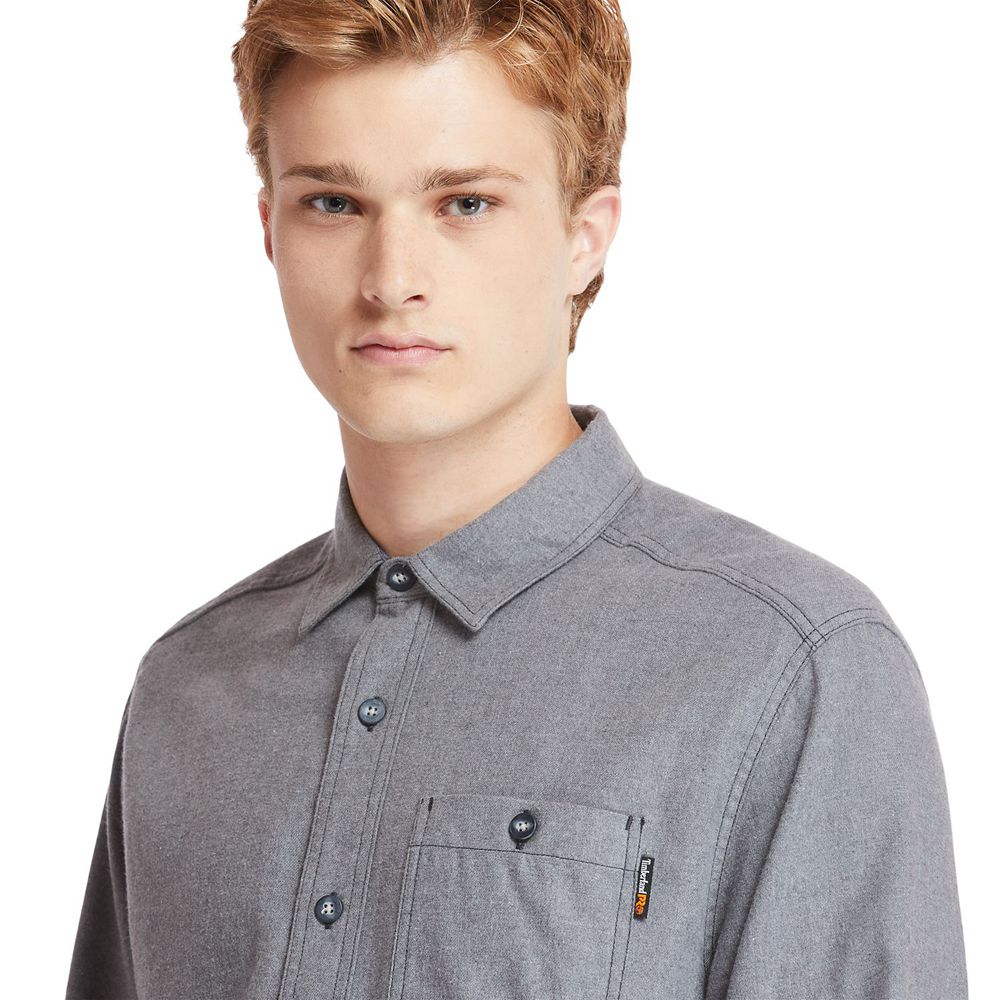 Camisa Masculino - Timberland Pro® Woodfort Mid-Weight Flex Flannel Work - JVOKL3682 - Cinzentas